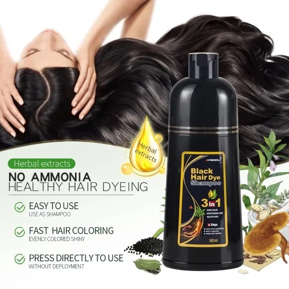 MEIDU instant 3in1 Hair Dye Color Shampoo 500mL (6 colors available to choose) - Picture 6 of 15
